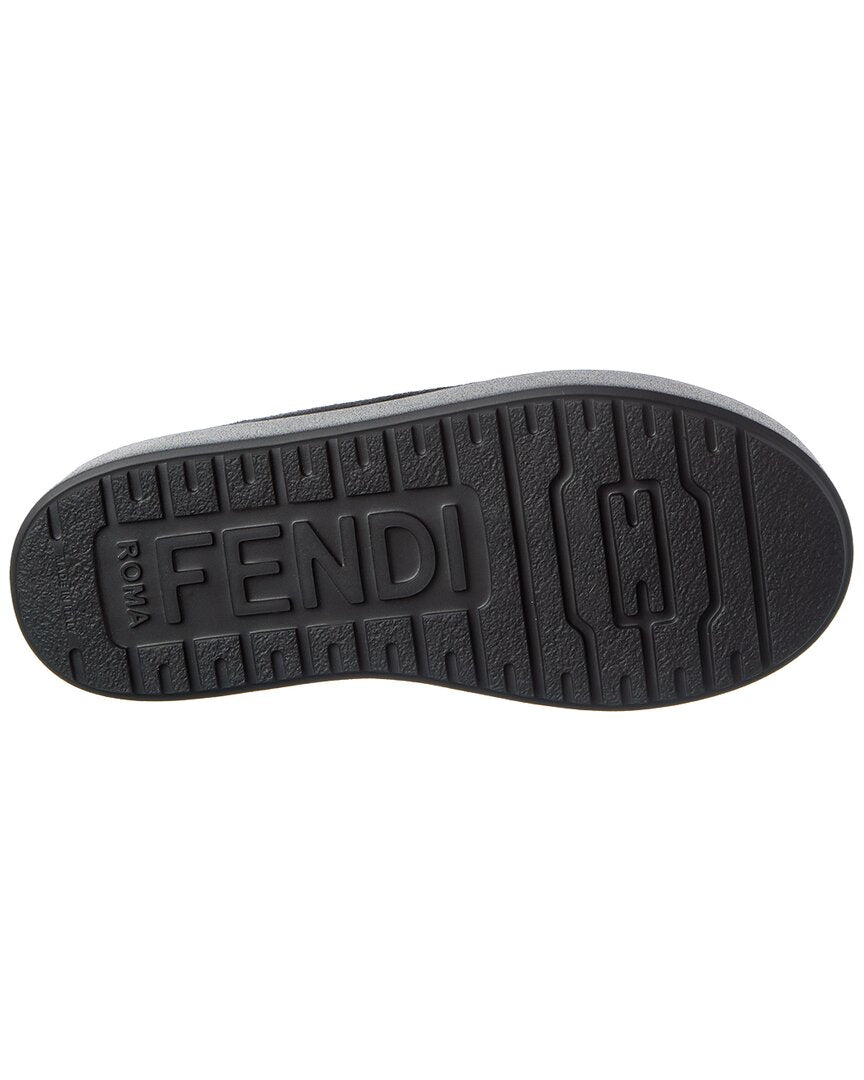 FENDI Fendi Apres Chic Suede & Shearling Sabot Mule