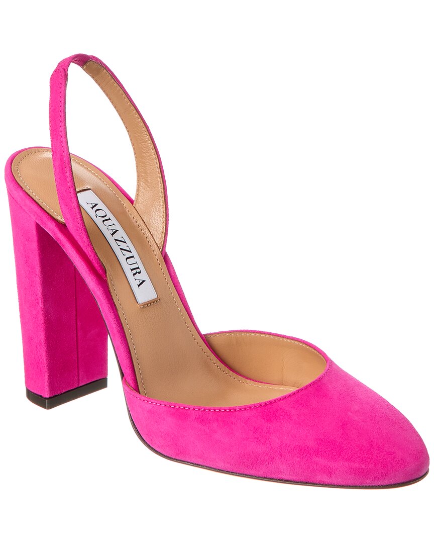 Aquazzura Talita 105 Suede Slingback Pump