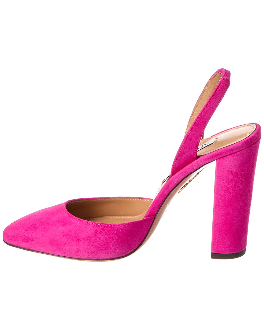 Aquazzura Talita 105 Suede Slingback Pump