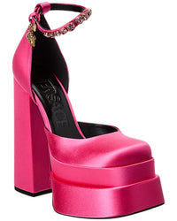 Versace Medusa Satin Platform Pump Pink