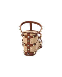 Valentino Rockstud Caged Leather Sandal