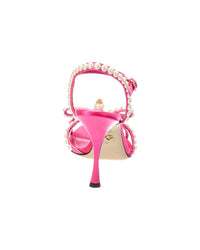 Dolce & Gabbana Dolce & Gabbana Pearl & Crystal-Embellished Bow Satin Sandal