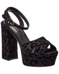 Dolce & Gabbana Dolce & Gabbana Velvet Platform Sandal