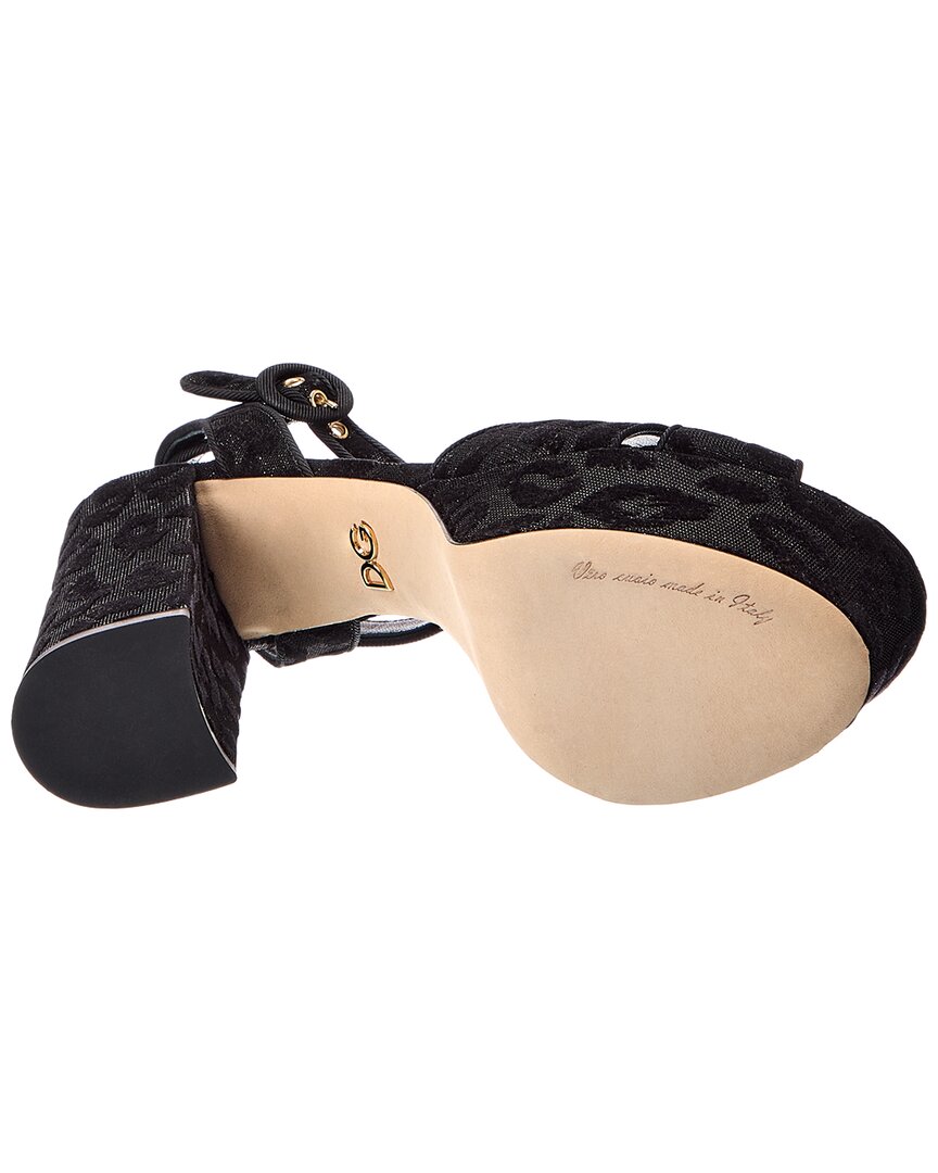 Dolce & Gabbana Dolce & Gabbana Velvet Platform Sandal