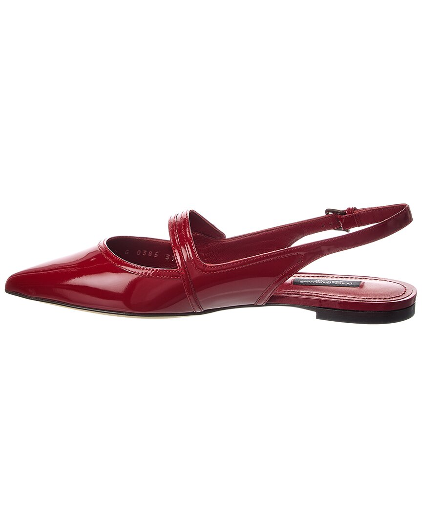 Dolce & Gabbana Leather Slingback Flat
