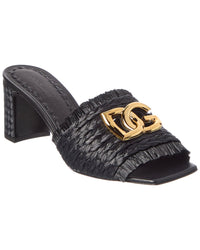 Dolce & Gabbana Dolce & Gabbana Devotion 70 Raffia Logo Sandal
