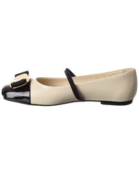 Ferragamo Ferragamo New Vara Leather Ballet Flat