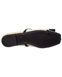 Ferragamo Ferragamo New Vara Leather Ballet Flat