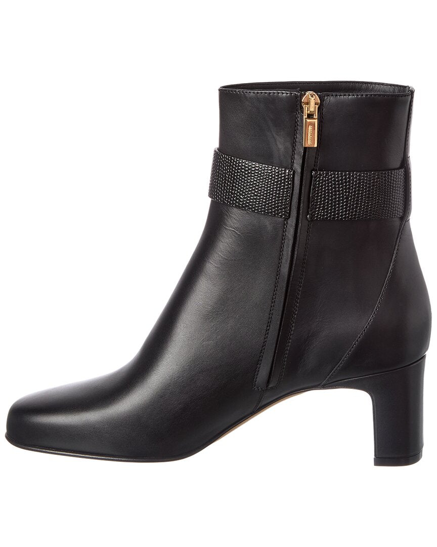 Ferragamo Ferragamo Gancini Leather Boot
