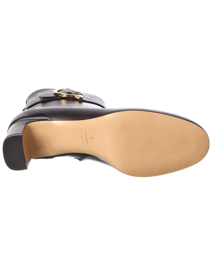 Ferragamo Ferragamo Gancini Leather Boot