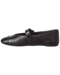 Ferragamo Ferragamo Gancini Leather Ballet Flat