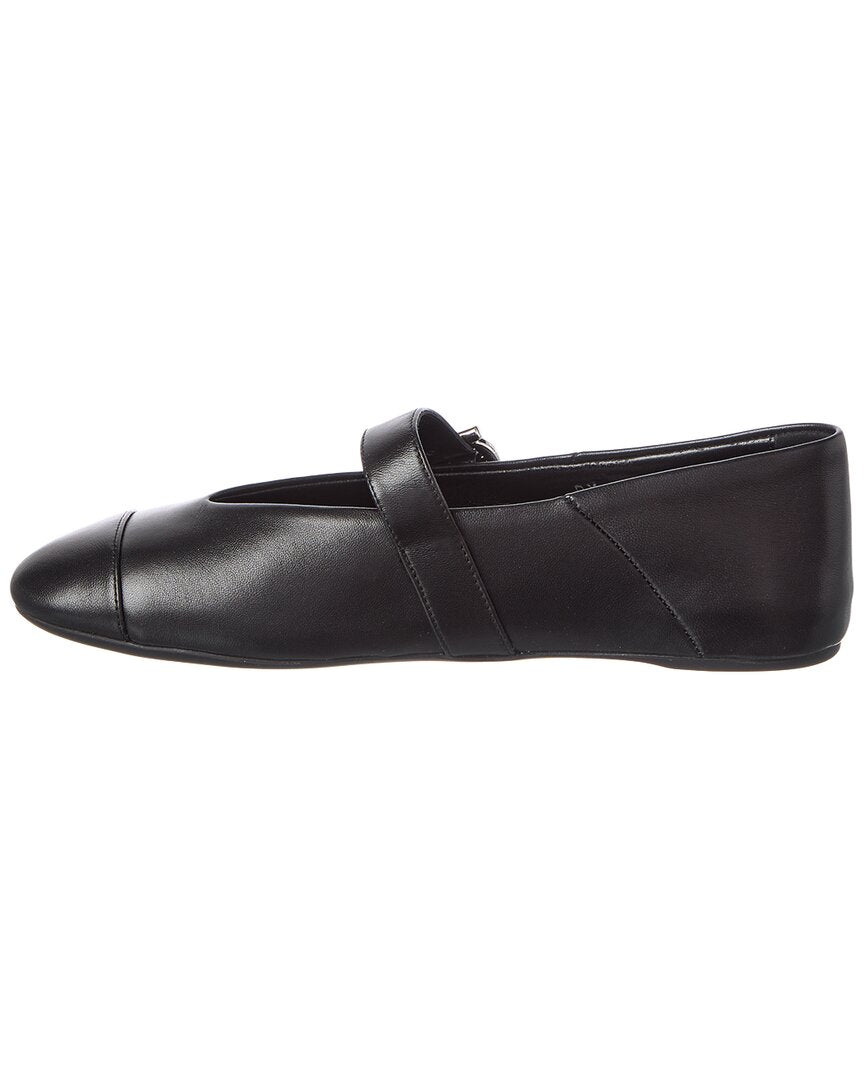 Ferragamo Ferragamo Gancini Leather Ballet Flat