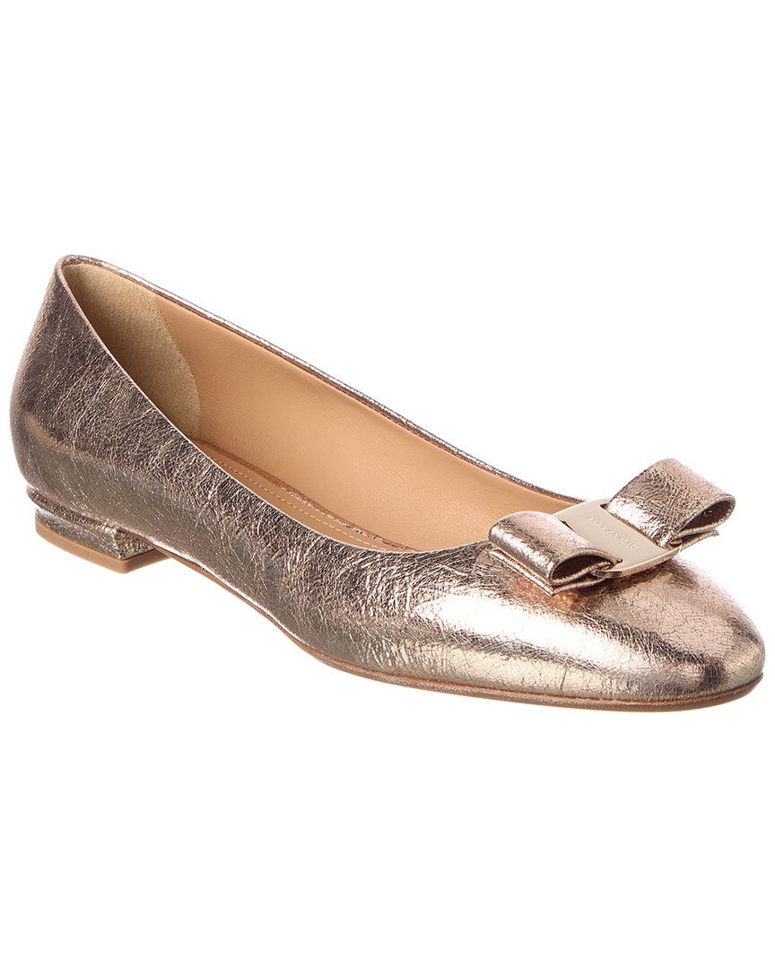 Ferragamo Vara Bow Leather Flat
