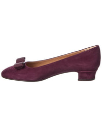 Ferragamo Ferragamo Vara Bow Suede Flat