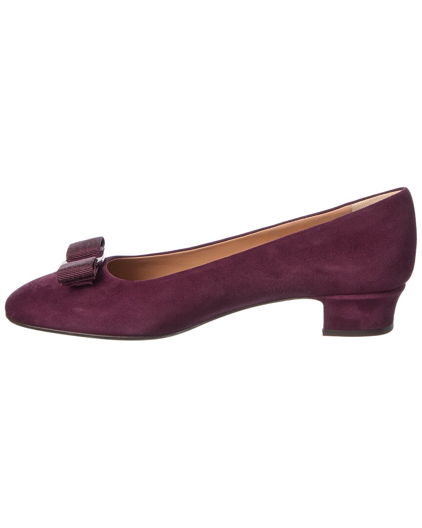 Ferragamo Ferragamo Vara Bow Suede Flat