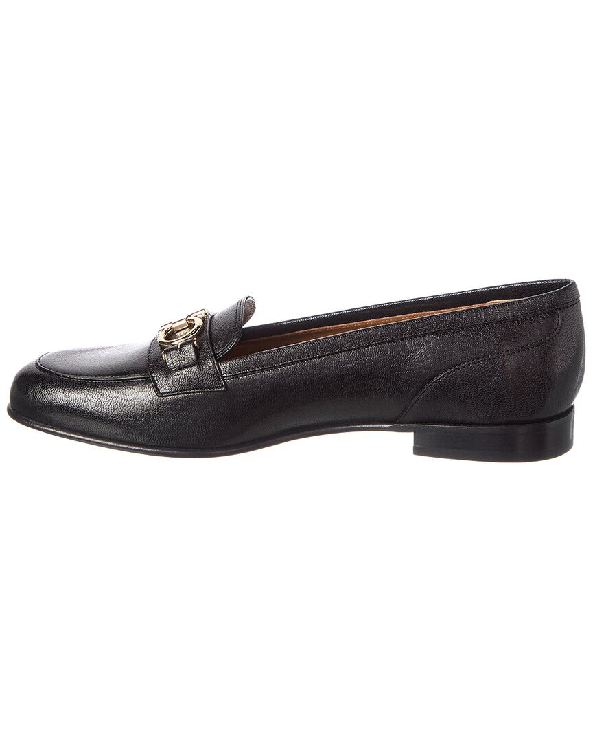 Ferragamo Ferragamo Gancini Leather Loafer