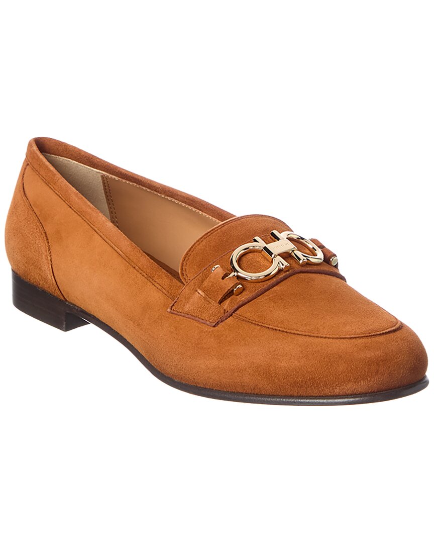 Ferragamo Ferragamo Gancini Suede Loafer