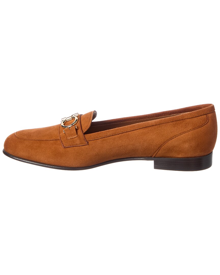 Ferragamo Ferragamo Gancini Suede Loafer