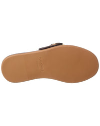 Ferragamo Ferragamo Double Strap Gancini Raffia & Leather Sandal