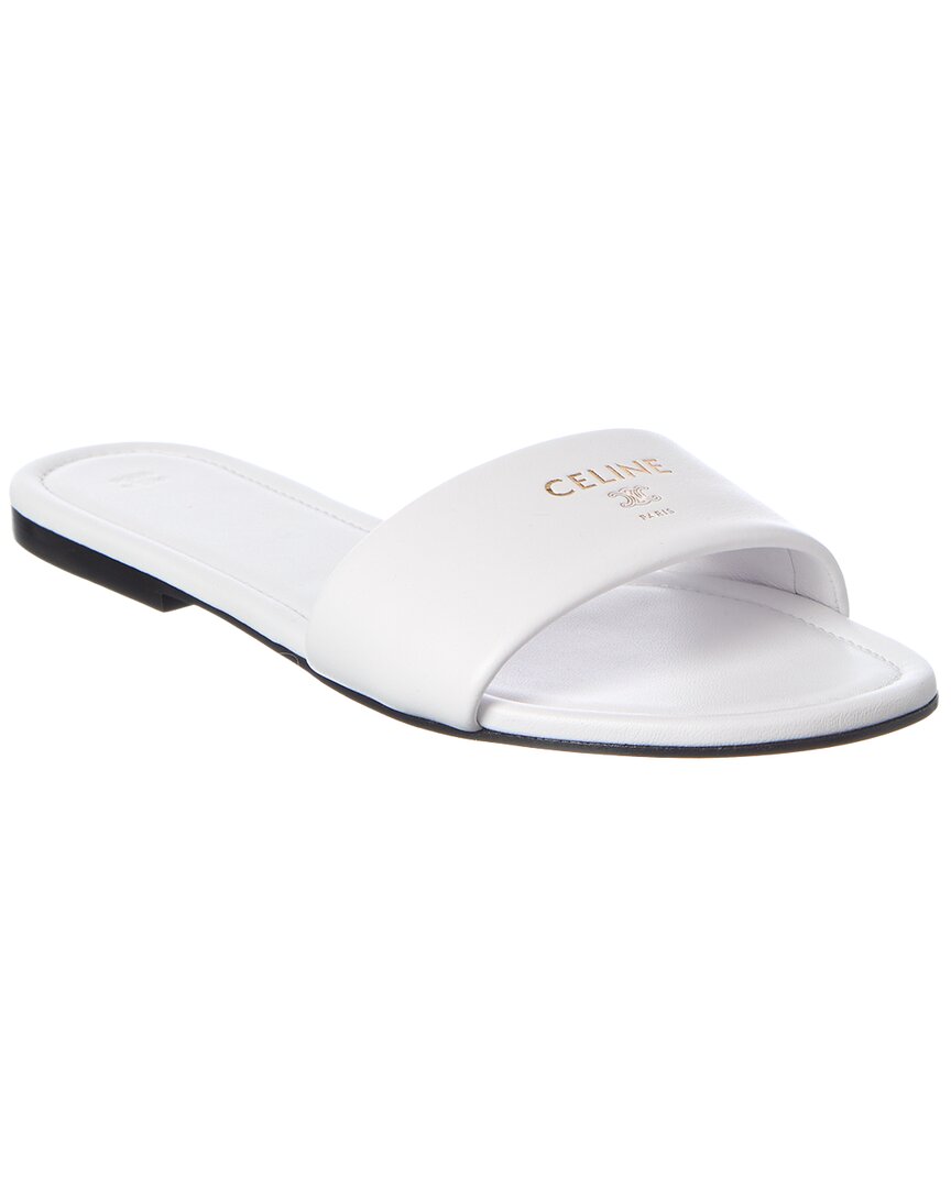 CELINE Celine Logo Leather Sandal