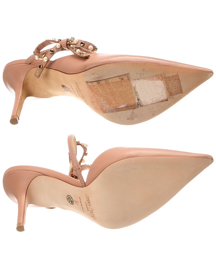 Jimmy Choo Jimmy Choo Kilia 85 Leather Mule (Authentic Pre-Loved)
