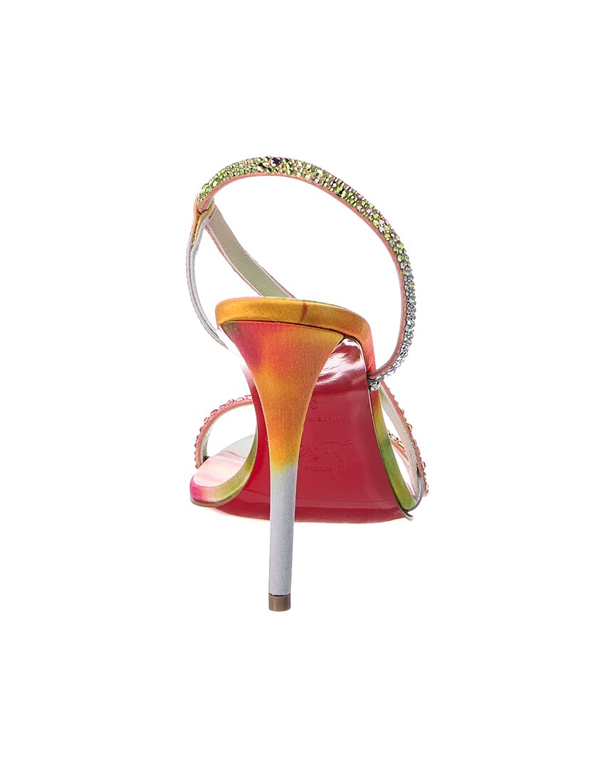 Christian Louboutin Rosa Z Strass Botanica 100 Suede Sandal