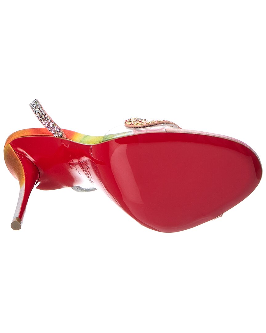 Christian Louboutin Rosa Z Strass Botanica 100 Suede Sandal