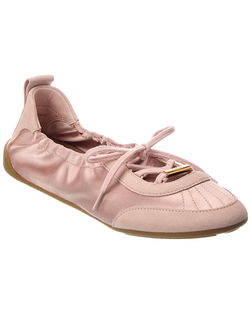 Chloé Kick Nylon & Suede Ballerina Flat