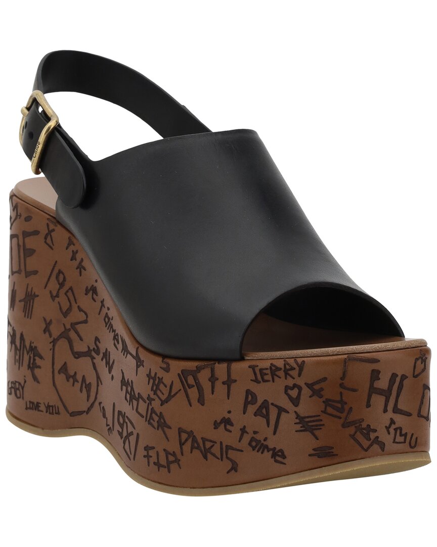 Chloé Chloe Maxime Leather-Trim Sandal