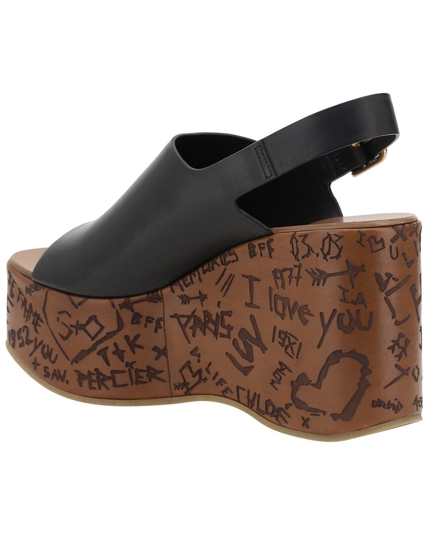 Chloé Chloe Maxime Leather-Trim Sandal