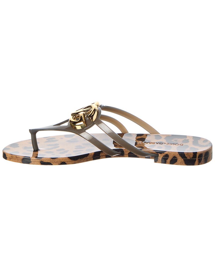 Dolce & Gabbana Leo Print Rubber Sandal