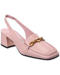 Jimmy Choo Diamond Tilda 45 Lizard-Embossed Leather Slingback Pump