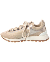 Brunello Cucinelli Brunello Cucinelli Canvas & Suede Sneaker