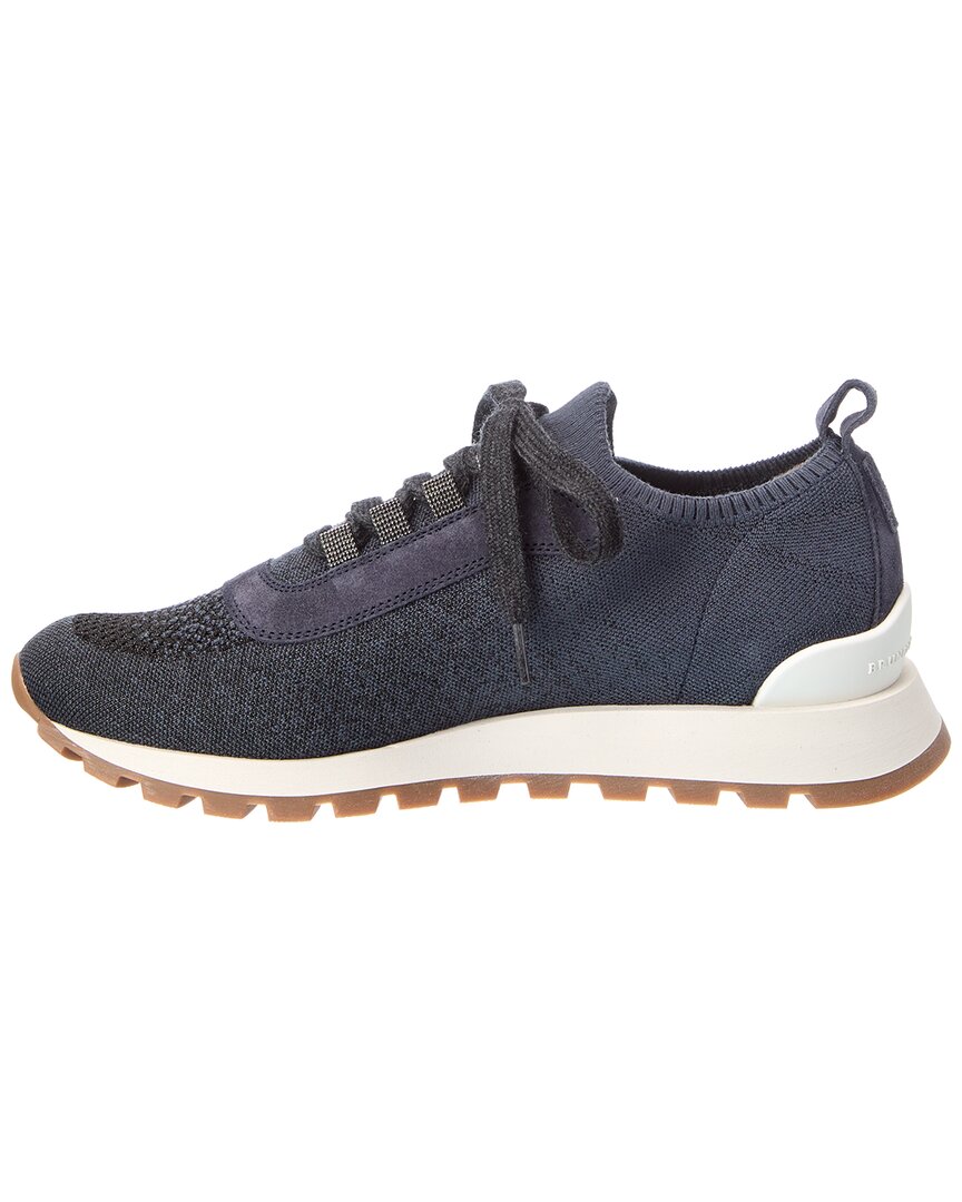 Brunello Cucinelli Brunello Cucinelli Knit & Suede Sneaker