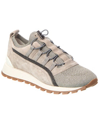 Brunello Cucinelli Brunello Cucinelli Knit & Suede Sneaker