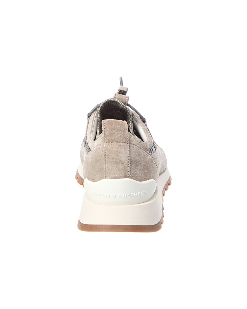 Brunello Cucinelli Brunello Cucinelli Knit & Suede Sneaker