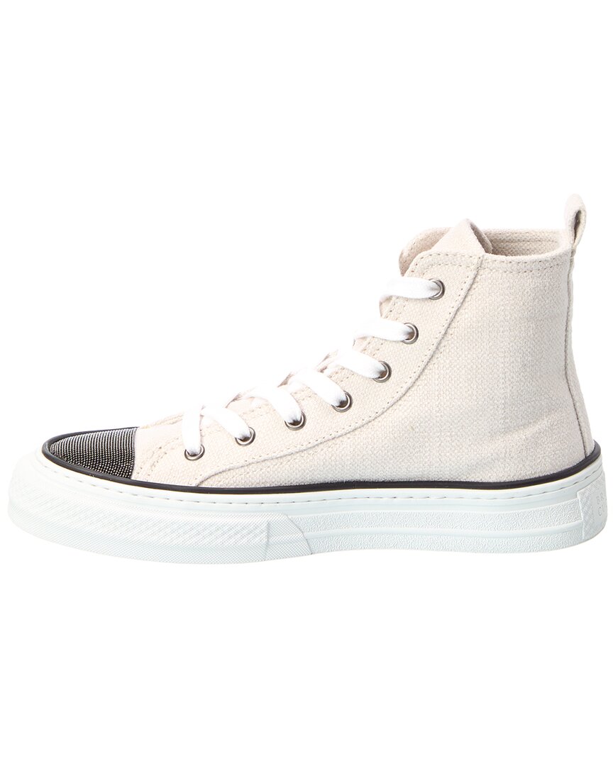 Brunello Cucinelli Brunello Cucinelli Canvas High-Top Sneaker