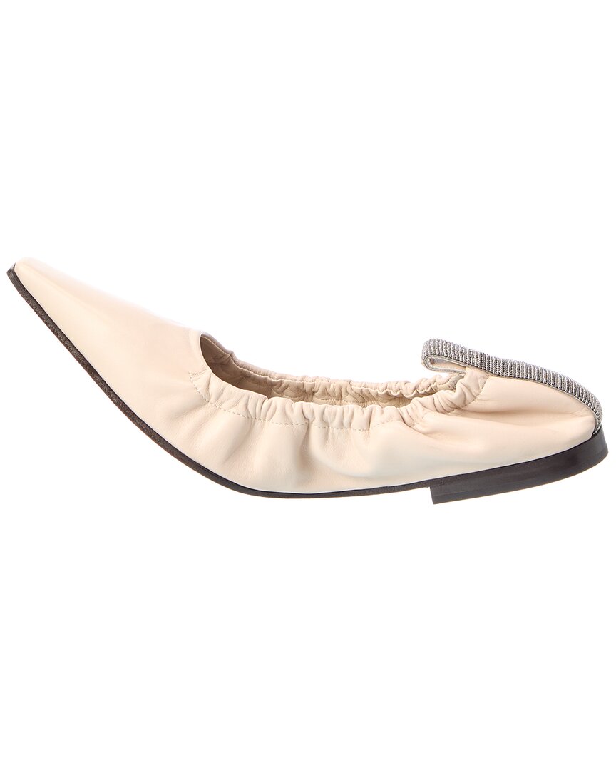 Brunello Cucinelli Brunello Cucinelli Leather Flat