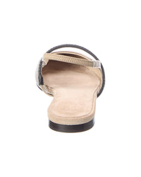 Brunello Cucinelli Brunello Cucinelli Leather Slingback Flat