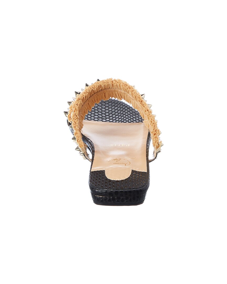Christian Louboutin Christian Louboutin Marivodou Raffia & Leather Sandal