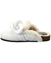 Jw Anderson Chain Shearling & Leather Mule