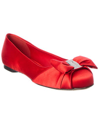 Ferragamo Satin Ballrina Flat