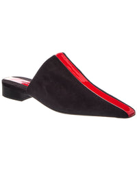 Ferragamo Ferragamo Selestina Suede & Patent Stripe Mule