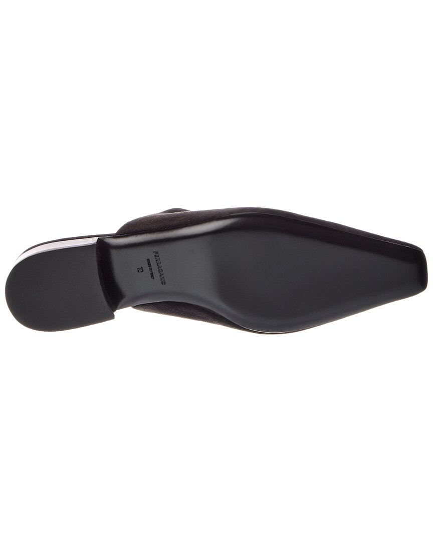 Ferragamo Ferragamo Selestina Suede & Patent Stripe Mule