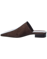 Ferragamo Suede & Patent Mule