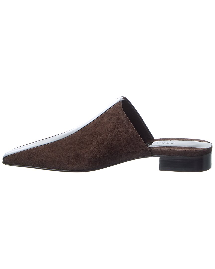 Ferragamo Suede & Patent Mule