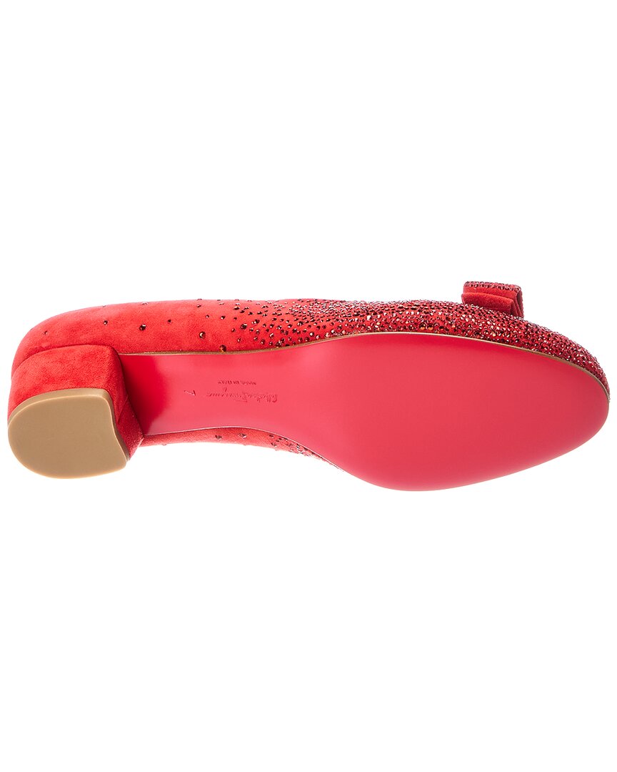 Ferragamo Ferragamo Vara Swa Suede Pump