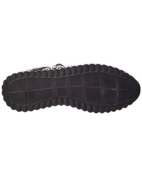 Ferragamo Ferragamo Mes Strass Leather-Trim Sneaker