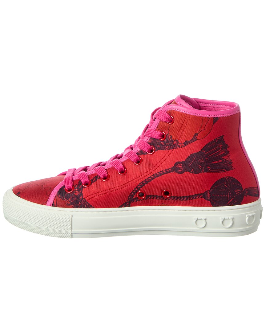 Ferragamo High Top Canvas Sneaker
