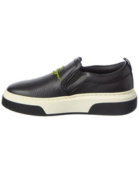 Ferragamo Leather Slip On Sneaker